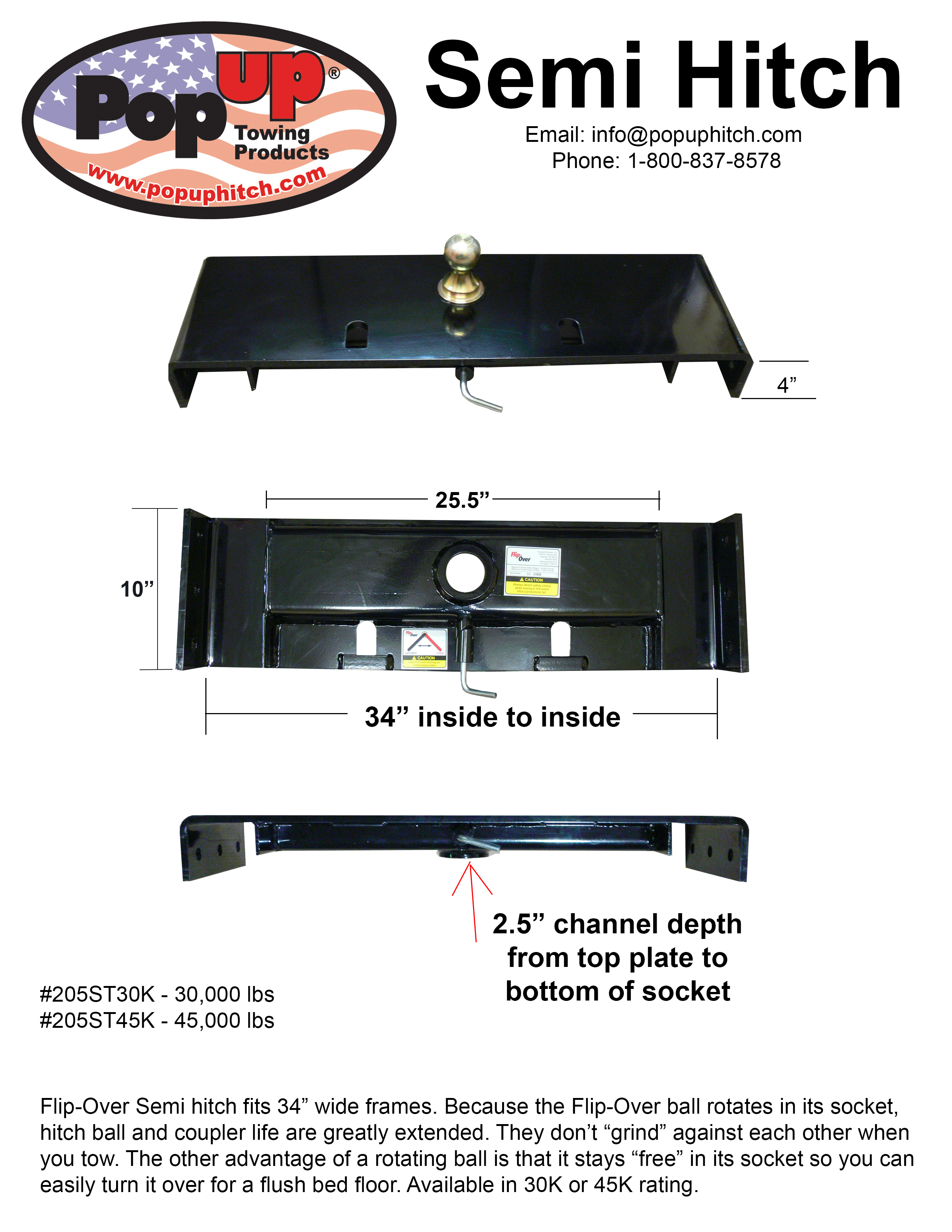 Semi Tractor Gooseneck Trailer Hitch