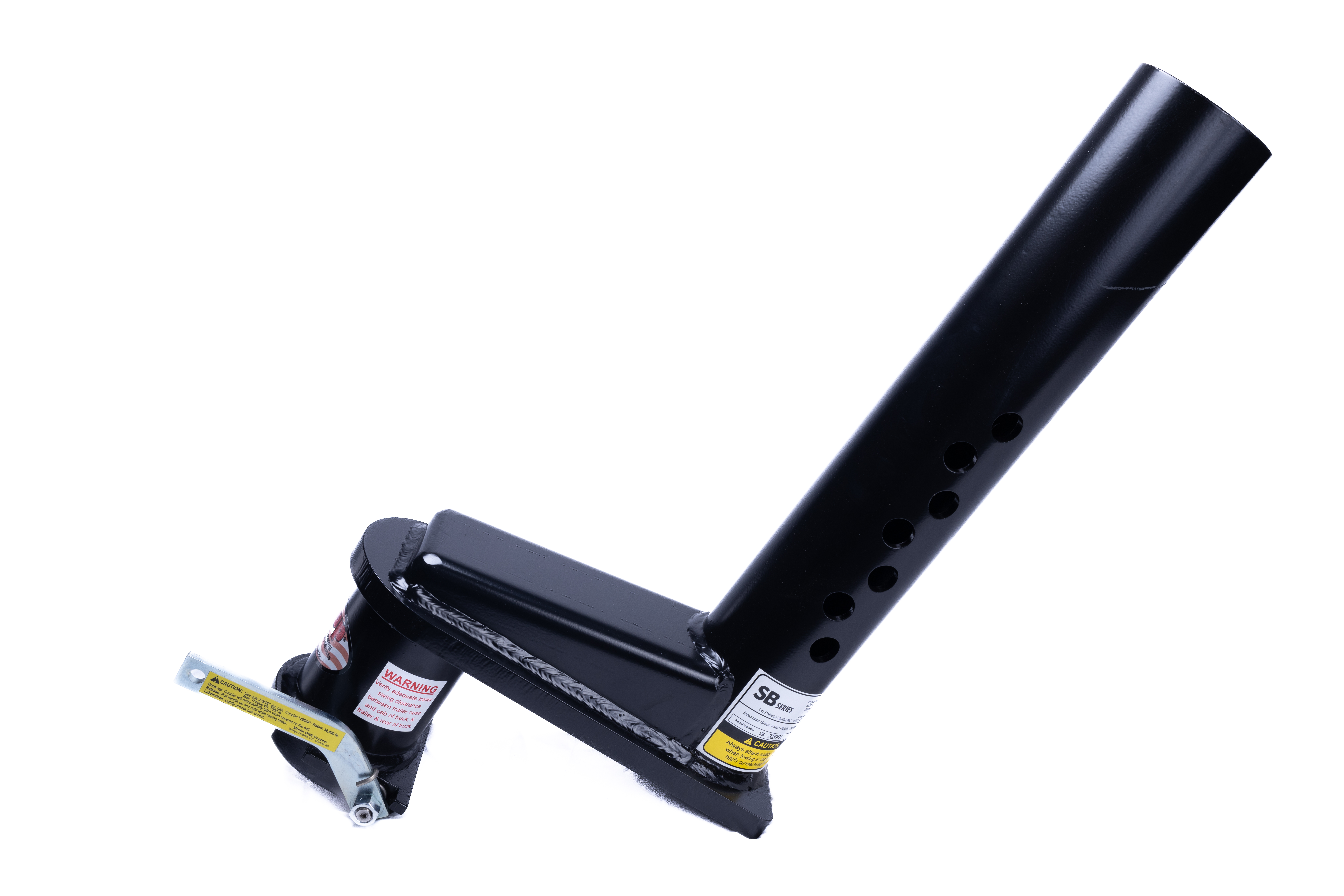 SB1 is a 9 inch extended gooseneck trailer coupler with a 4 inch Round trailer Stem.