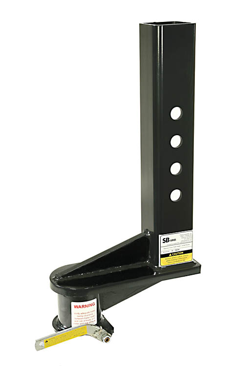 SB3  is a 9 inch extended gooseneck trailer coupler with a 4 inch Square trailer Stem.