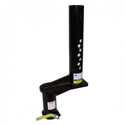 SB1XL gooseneck trailer coupler for flatbed truck with a 9 inch extension and a 4 inch round trailer stem.