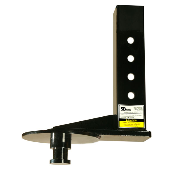 SB6 Gooseneck to 5th Wheel adapter with a 9 inch off-set king pin with a 4-1/2 inch gooseneck trailer stem.